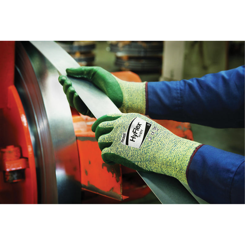 Gants résistants aux coupures HyFlex® 11-511, taille M/8, calibre 13, revêtement en mousse de nitrile, coque en Kevlar®, ANSI/ISEA 105 niveau 4
