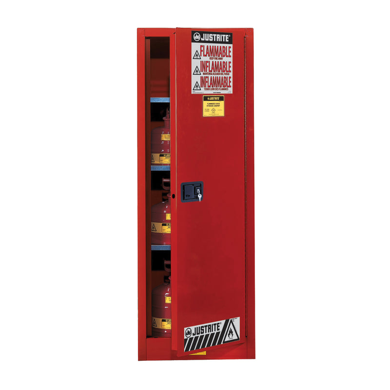Armoire de sécurité pour produits inflammables Sure-Grip® EX Slimline, 22 gal, 3 étagères