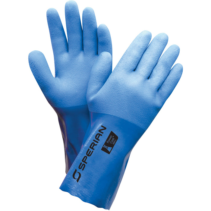 Triple Dip Gloves, Size 2X-Large/11, 12" L, PVC, Flock-Lined Inner Lining, 35-mil