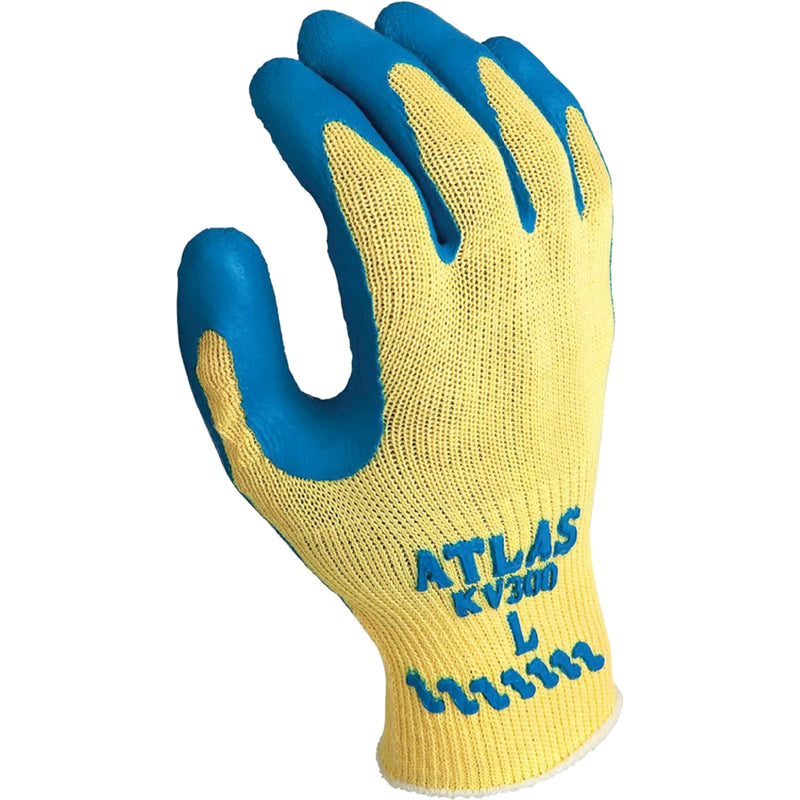 Gants Atlas® Grip KV300, taille XL/10, calibre 10, revêtement en latex de caoutchouc, coque en Kevlar®, norme ANSI/ISEA 105 niveau 3