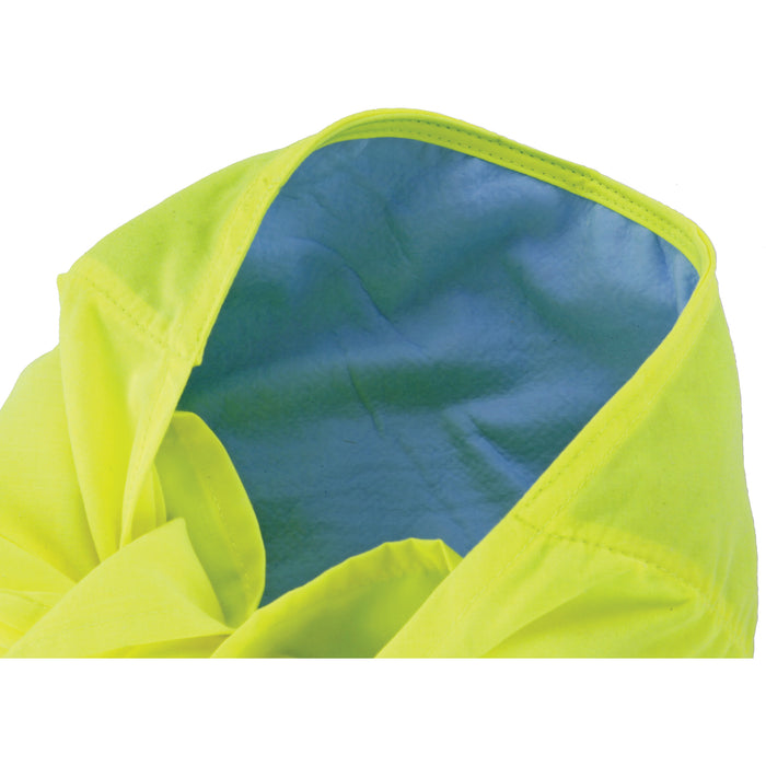 Chill-Its® 6710CT Cooling Triangle Hats, High Visibility Lime-Yellow