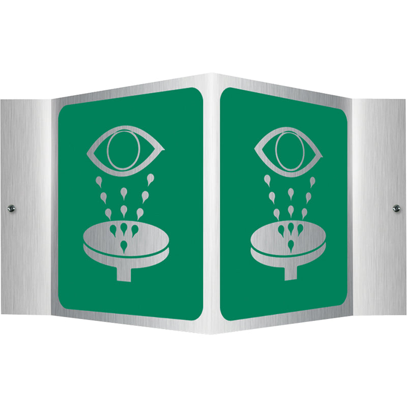 Fire Extinguisher Projection™ Sign, 6" x 5", Aluminum, Pictogram
