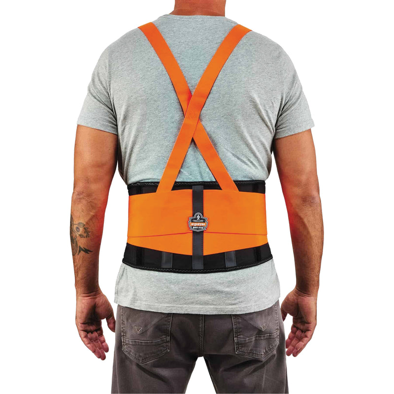 ProFlex 100HV Economy Spandex Hi-Vis Back Support Brace, Elastic, Medium