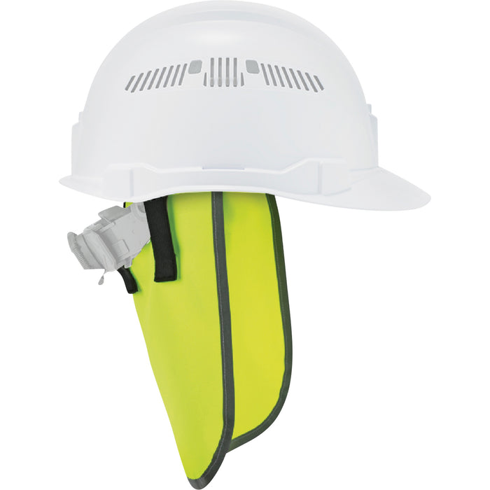GloWear 8006 Hardhat Neck Shade, High-Visibility Lime Green