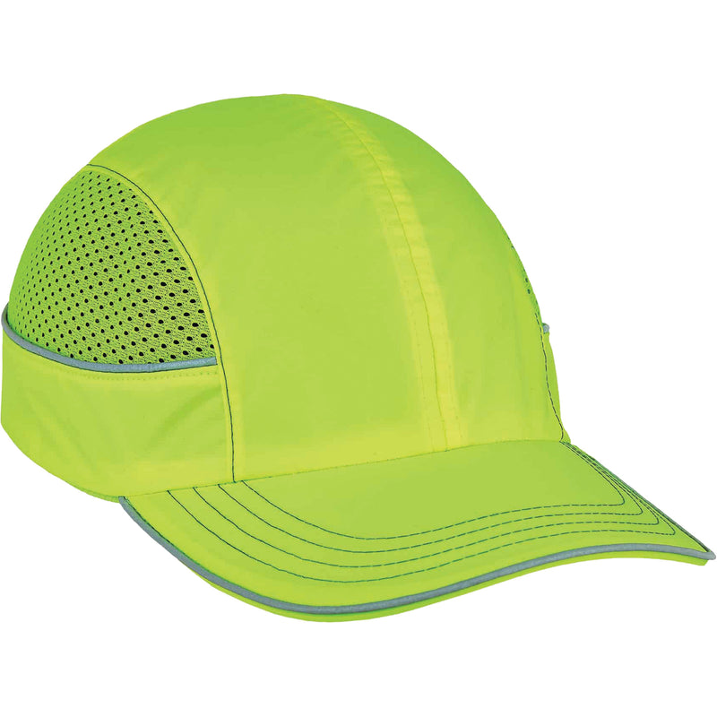 Skullerz® 8950 Long Brim Bump Cap, High Visibility Lime Green