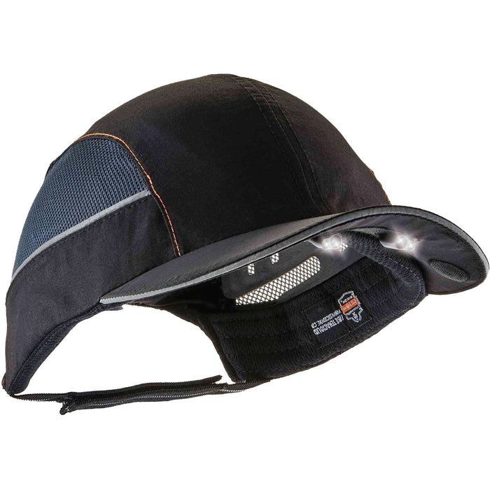 Skullerz® 8960 Short Brim Bump Cap with LED Lighting, Black