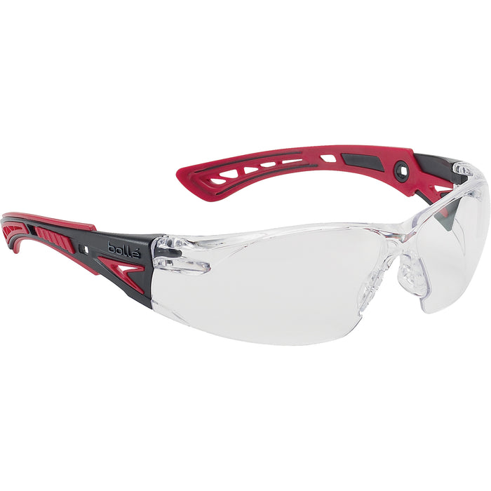 Rush+ Safety Glasses, Clear Lens, Anti-Fog/Anti-Scratch, Meets/Exceeds CSA Z94.3