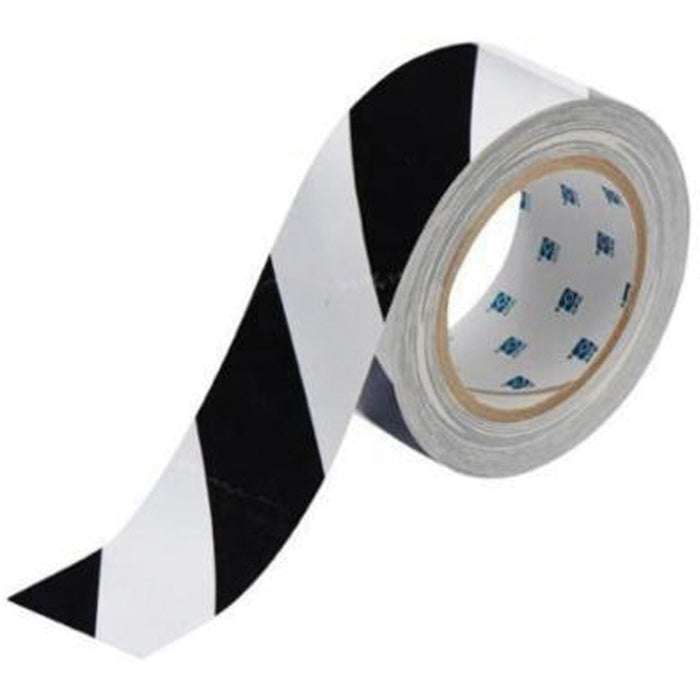 ToughStripe® Floor Marking Tape, 2" x 100', Polyester, Black and White