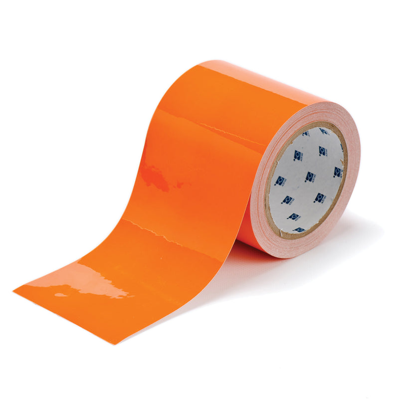 ToughStripe® Floor Marking Tape, 4" x 100', Polyester, Orange