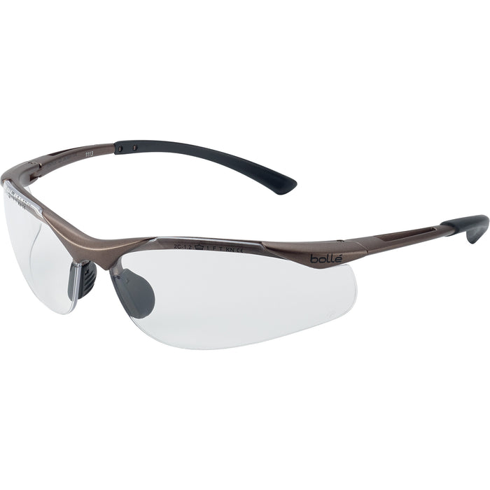 Contour Safety Glasses, Clear Lens, Anti-Fog/Anti-Scratch