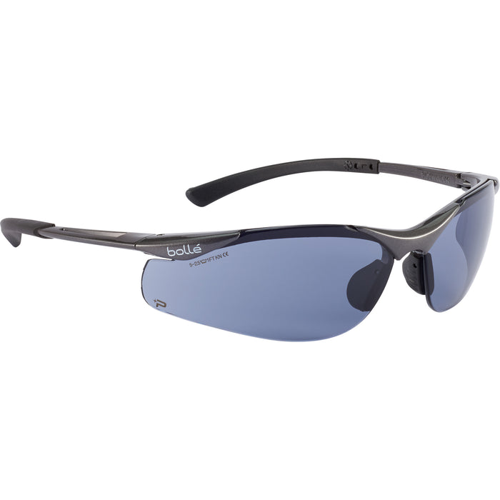 Contour Safety Glasses, Grey/Smoke Lens, Anti-Fog/Anti-Scratch, Meets/Exceeds CSA Z94.3
