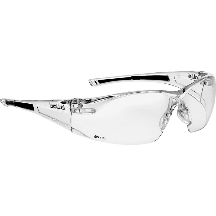 Rush HD Safety Glasses, Clear Lens, Anti-Reflective/Anti-Scratch/Hydrophobic HD, Meets/Exceeds CSA Z94.3