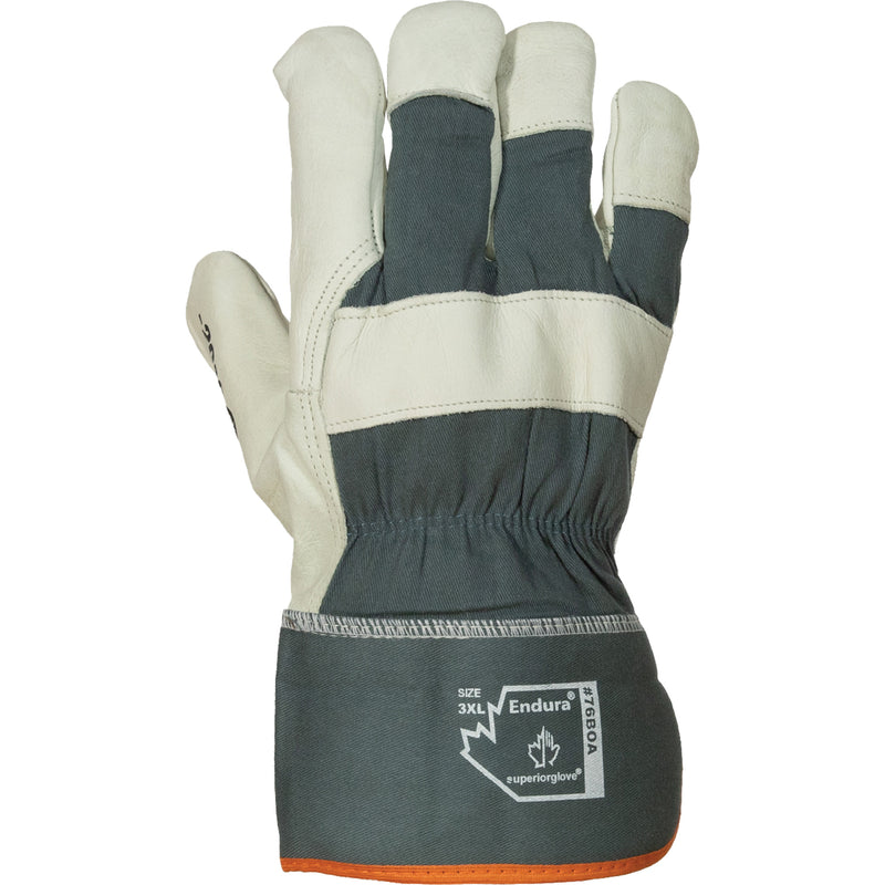 Endura® Winter Fitters Gloves, X-Large, Grain Cowhide Palm, Boa Inner Lining