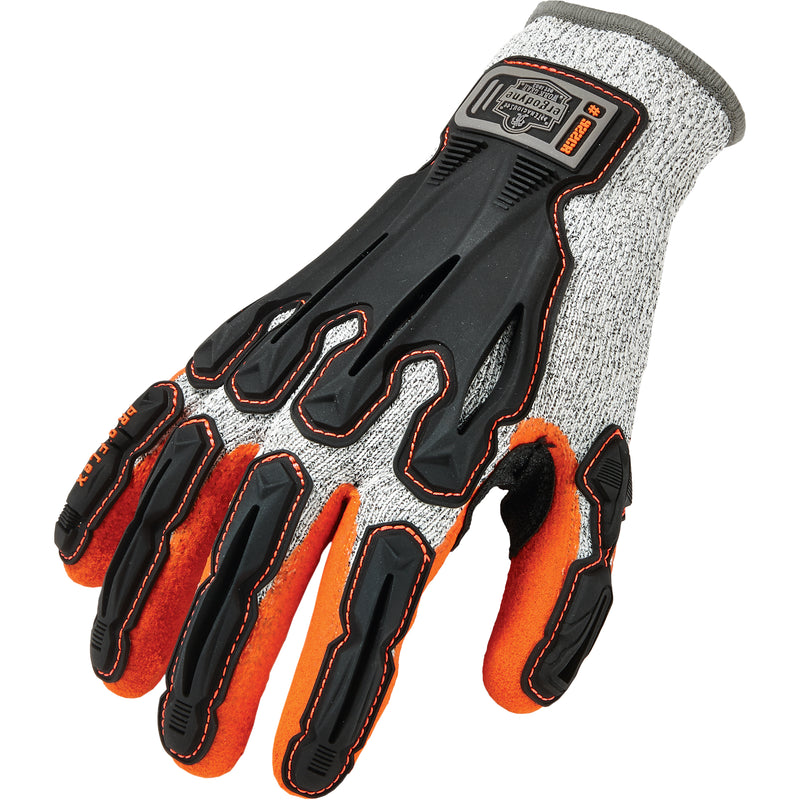 ProFlex® 922CR Dorsal Impact Reducing Gloves, Large, Synthetic Palm, Knit Wrist Cuff