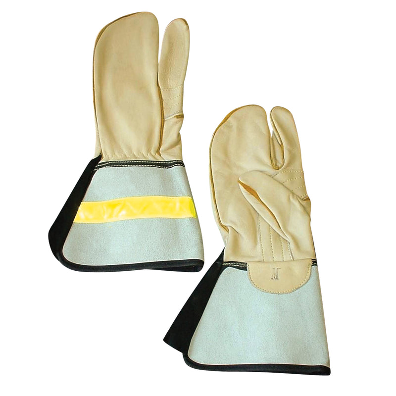1 Finger Lineman's Glove, Large, Grain Cowhide Palm