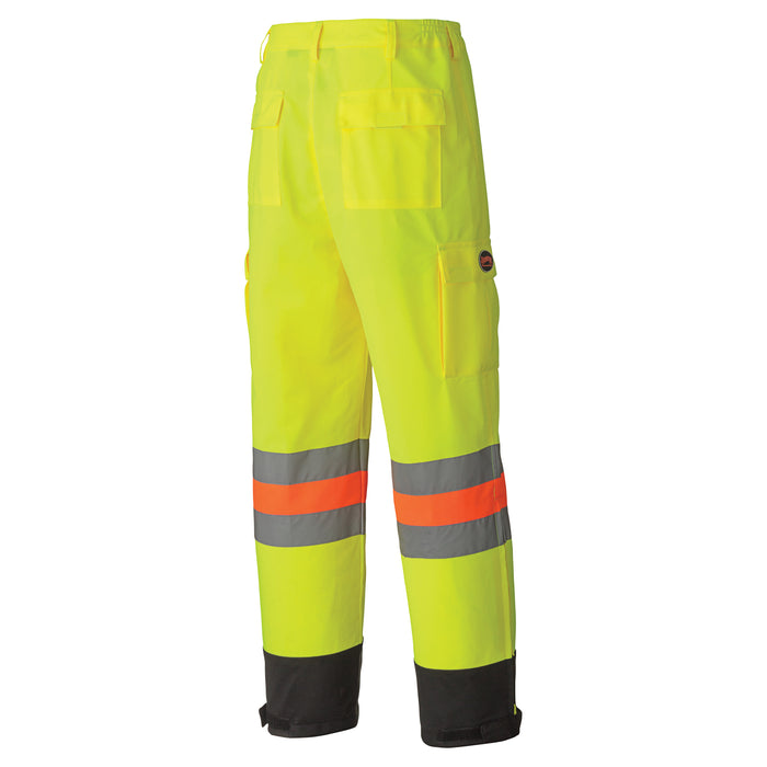 Pantalon de sécurité respirant pour le contrôle de la circulation, polyester, taille L, jaune citron haute visibilité