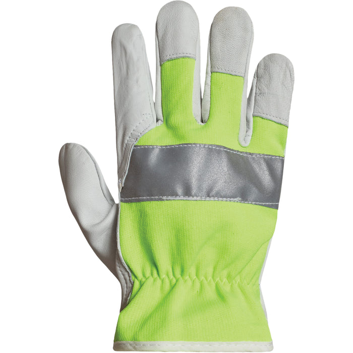 Gants de conduite réfléchissants haute visibilité Endura®, taille 2XL, paume en cuir de chèvre grainé