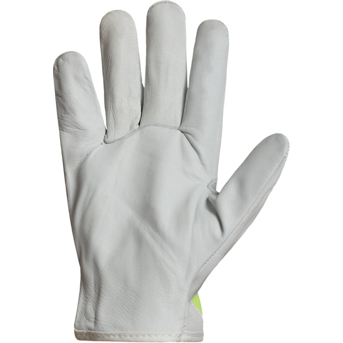 Gants de conduite réfléchissants haute visibilité Endura®, taille 2XL, paume en cuir de chèvre grainé