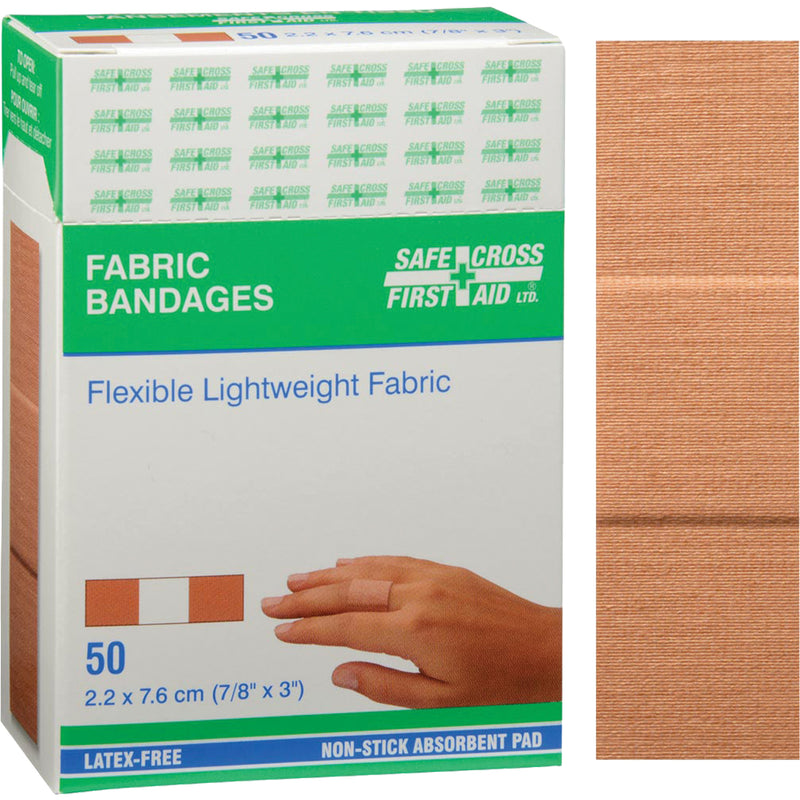 Pansements, rectangulaires/carrés, 7,6 cm, en tissu, non stériles