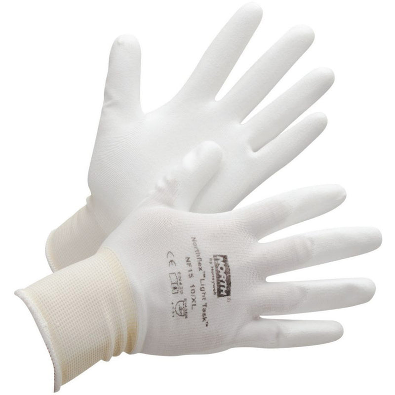 Gants enduits North® NorthFlex Light Task™, taille 8/M, revêtement en polyuréthane, calibre 15, coque en nylon
