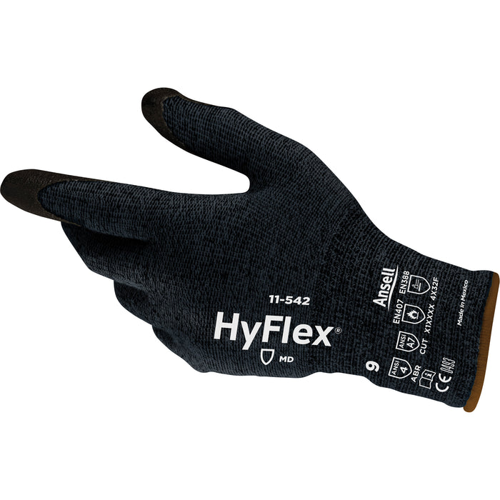 HyFlex® 11-542 Lightweight Cut Resistant Gloves, Size 2X-Large/11, 13 Gauge, Foam Nitrile Coated, Intercept™ Shell, ASTM ANSI Level A7/EN 388 Level F