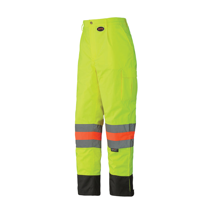 Pantalon de sécurité imperméable pour le contrôle de la circulation, polyester, taille 2XL, jaune citron haute visibilité