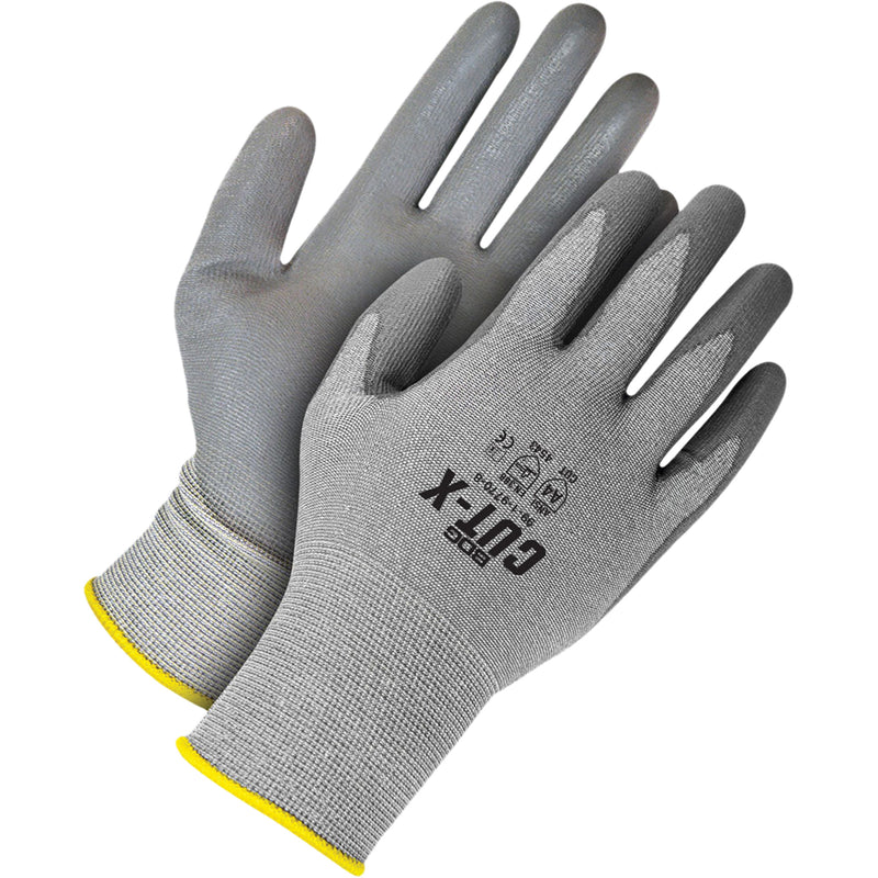 Gants en tricot synthétique enduit, taille L/9, calibre 13, revêtement polyuréthane, coque HPPE, EN 388 niveau 5