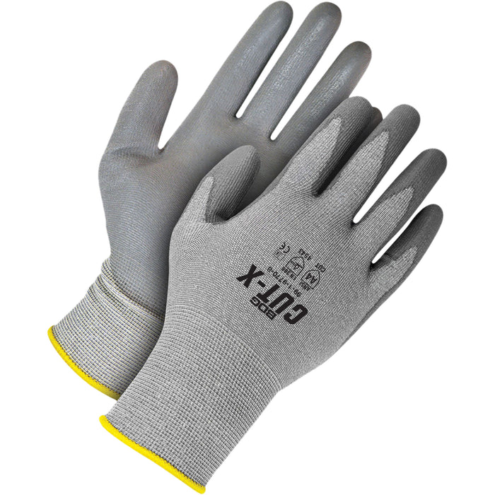 Coated Synthetic Knit Gloves, Size Small/7, 13 Gauge, Polyurethane Coated, HPPE Shell, EN 388 Level 5
