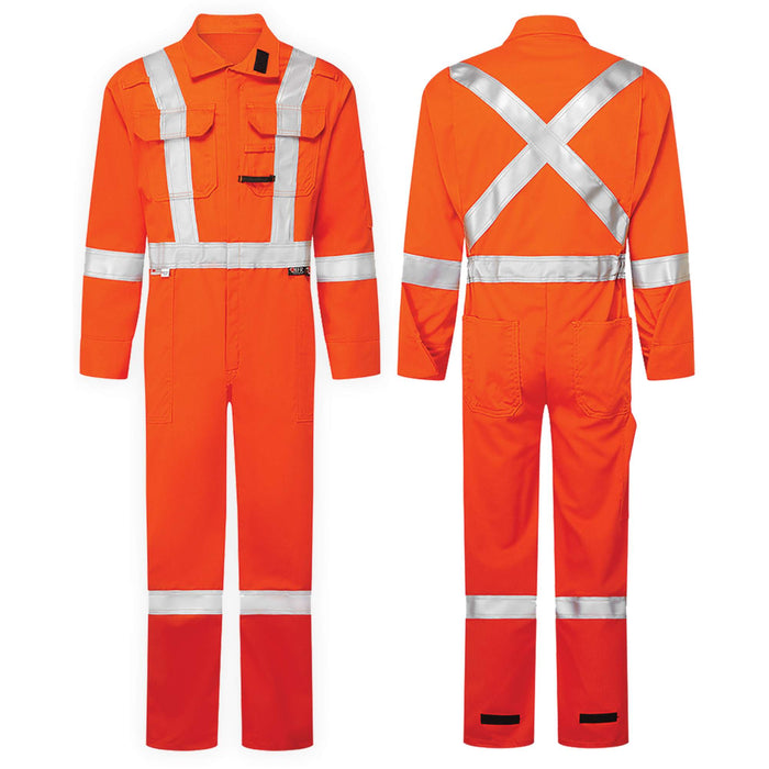 UltraSoft® 7 oz. High-Visibility Deluxe Coveralls, Size 50, Orange