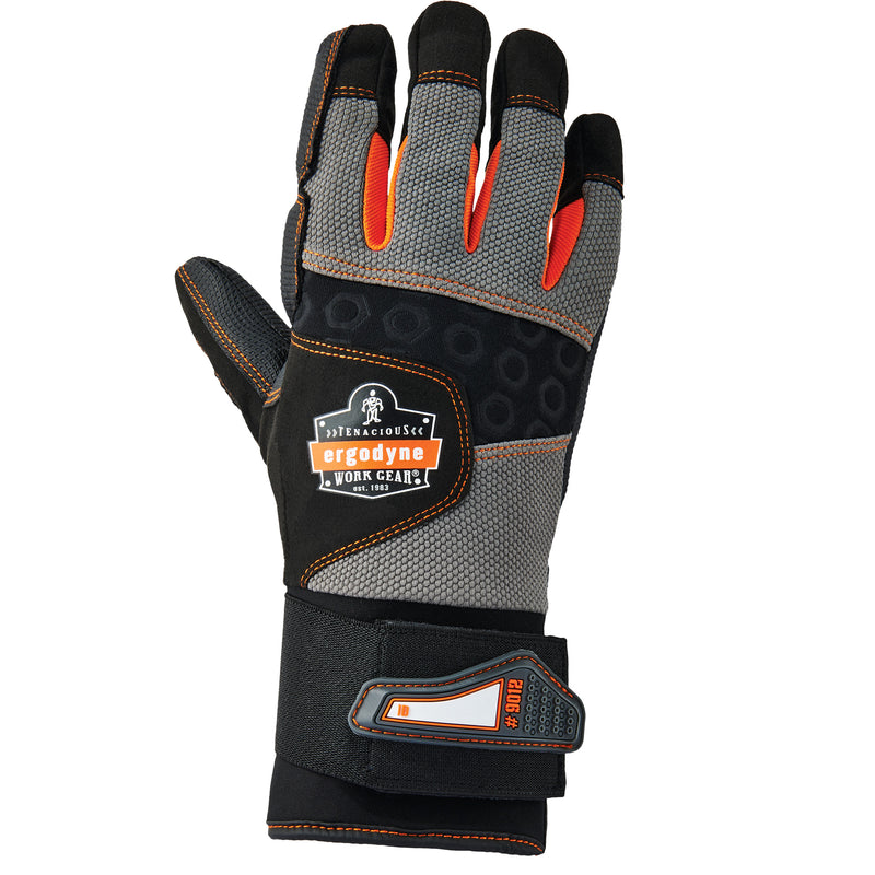 Proflex® 9012 Anti-Vibration Gloves with Wrist Support, Size Large, Synthetic Palm