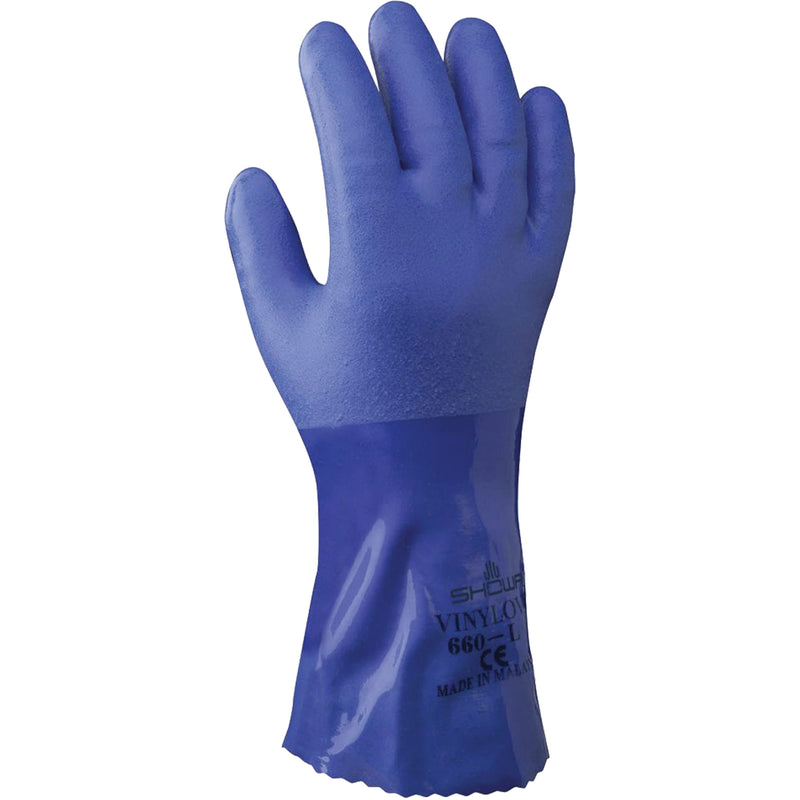 Gants épais triple trempage Atlas 660, taille M/8, 30,5 cm (12 po), PVC, doublure intérieure en coton, 71 mil