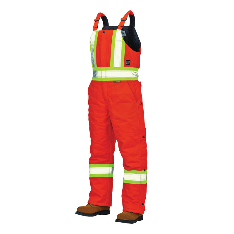 Salopette de sécurité doublée en canard, coton, taille L, orange haute visibilité