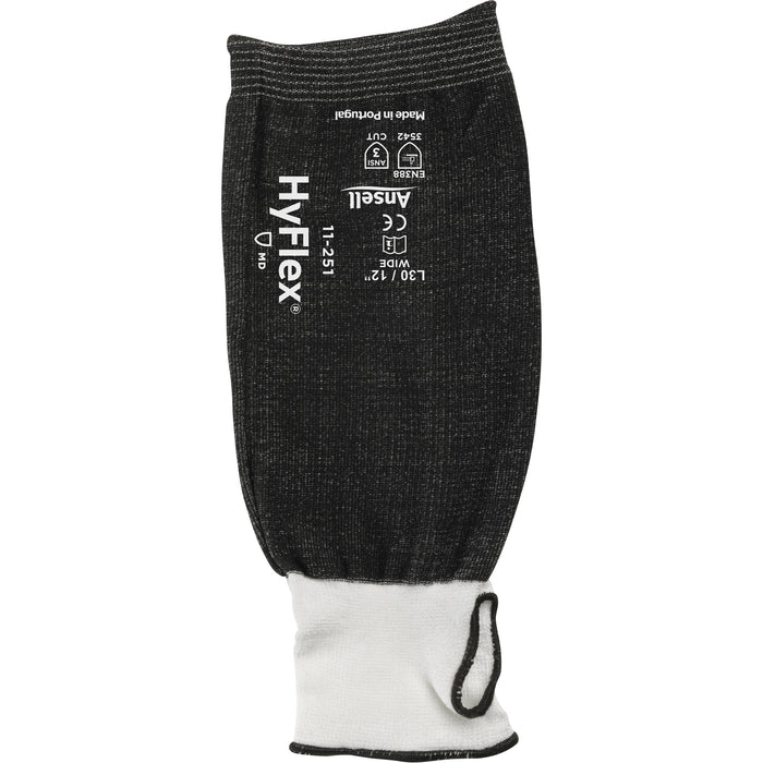 HyFlex® Cut-Resistant Sleeve, HPPE, 12", ANSI/ISEA 105 Level 3, Black