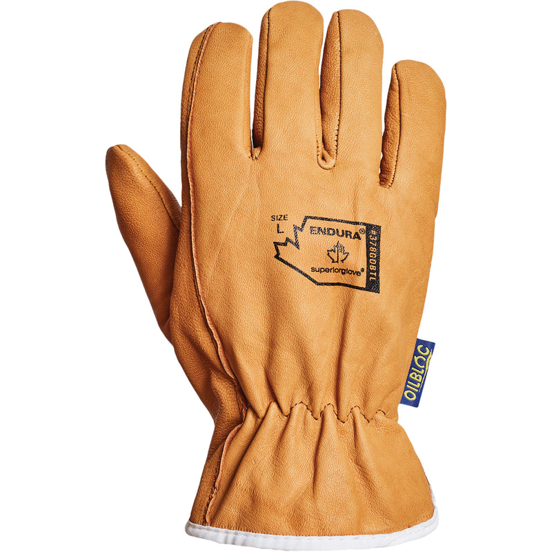 Endura® Driver's Glove, Large, Grain Goatskin Palm, Thinsulate™ Inner Lining