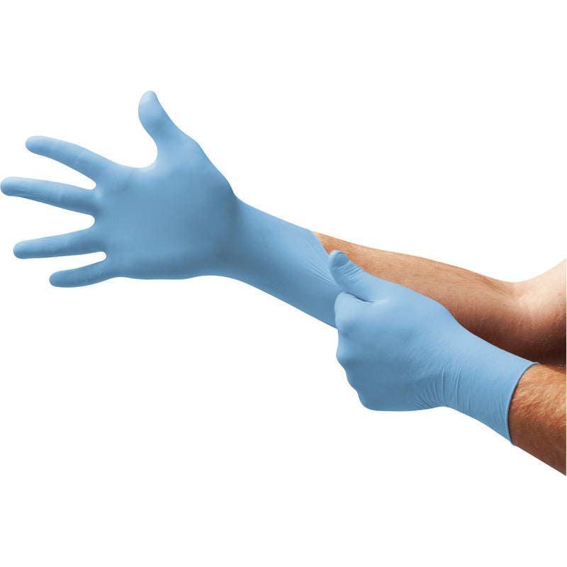Gants d'examen Xceed® XC-310, taille L, nitrile, 4,3 mil, sans poudre, bleus, classe 2