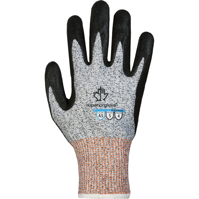 Gants anti-vibrations résistants aux coupures, taille 8, calibre 13, revêtement en nitrile, coque TenActiv™, ASTM ANSI niveau A4