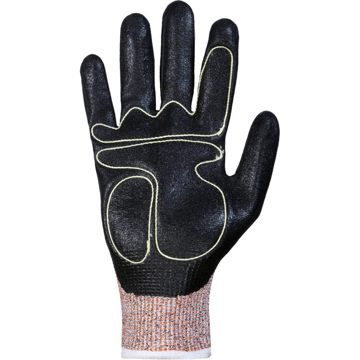 Cut-Resistant Anti-Vibration Gloves, Size 8, 13 Gauge, Nitrile Coated, TenActiv™ Shell, ASTM ANSI Level A4