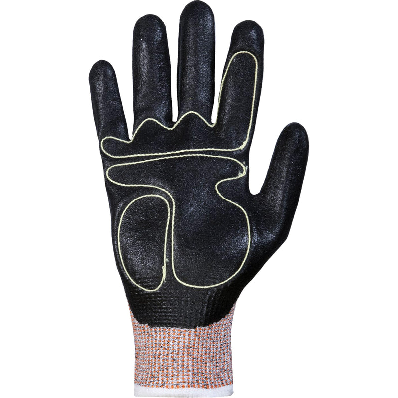 Cut-Resistant Anti-Vibration Gloves, Size 10, 13 Gauge, Nitrile Coated, TenActiv™ Shell, ASTM ANSI Level A4