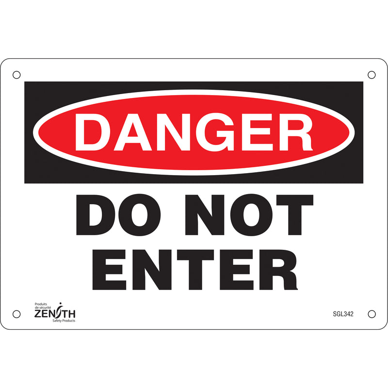 Panneau « Entrée interdite », 18 cm x 25 cm, plastique, anglais