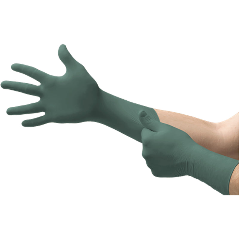 Gants Dura Flock, taille 2XL, nitrile, 8 mil, sans poudre, verts