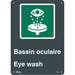 "Bassin Oculaire/Eye Wash" Sign
