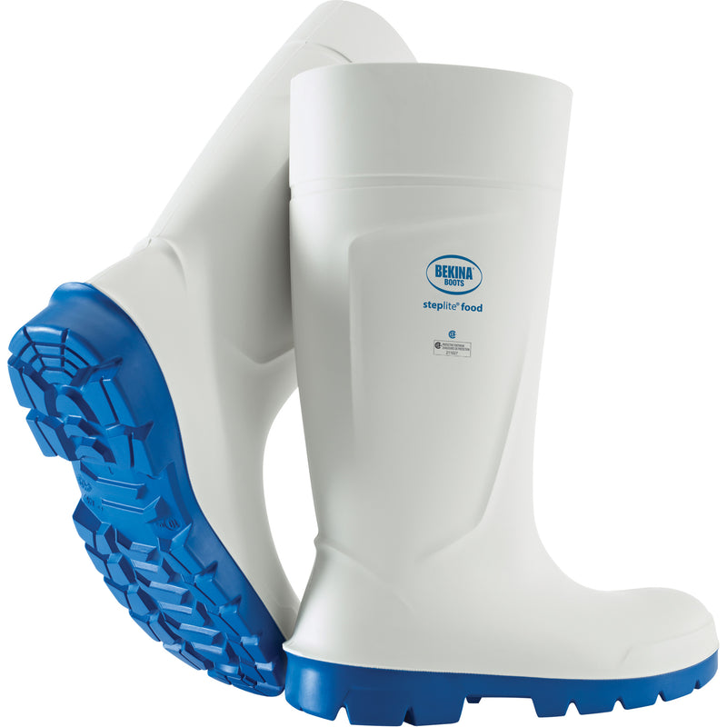 Bekina® Steplite Food Safety Boots, Polyurethane, Steel Toe, Size 6