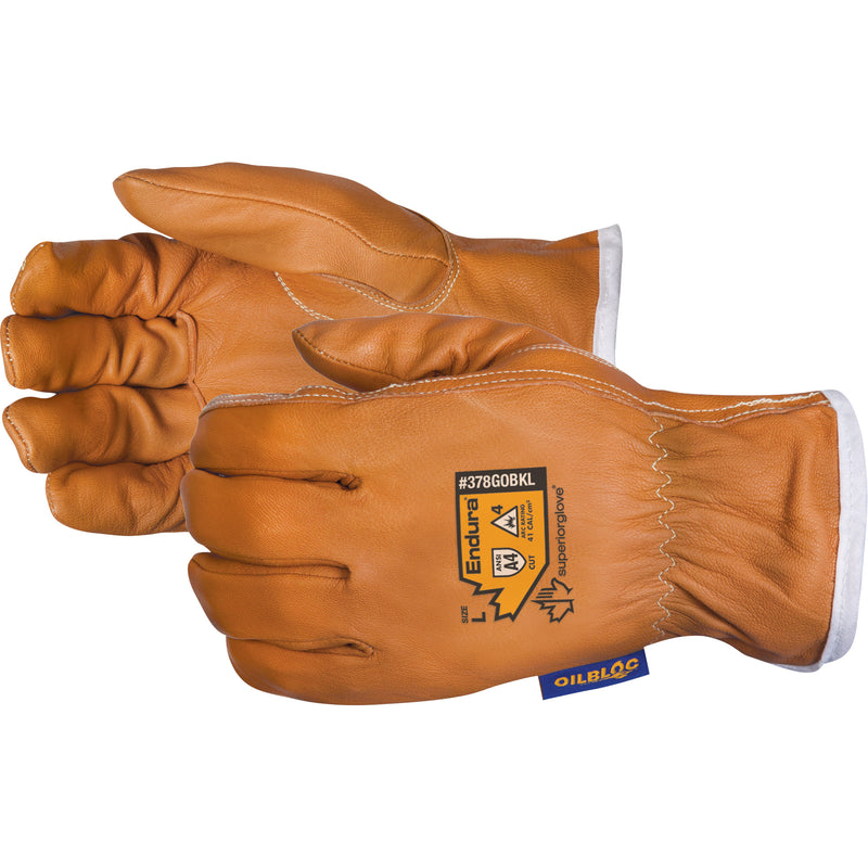 Gants de conduite Endura® Arc Flash, taille L, paume en cuir de chèvre fleur, doublure intérieure en Kevlar®