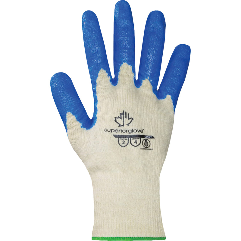 Dexterity® Coated Gloves, 8, Nitrile Coating, 15 Gauge, Cotton Shell