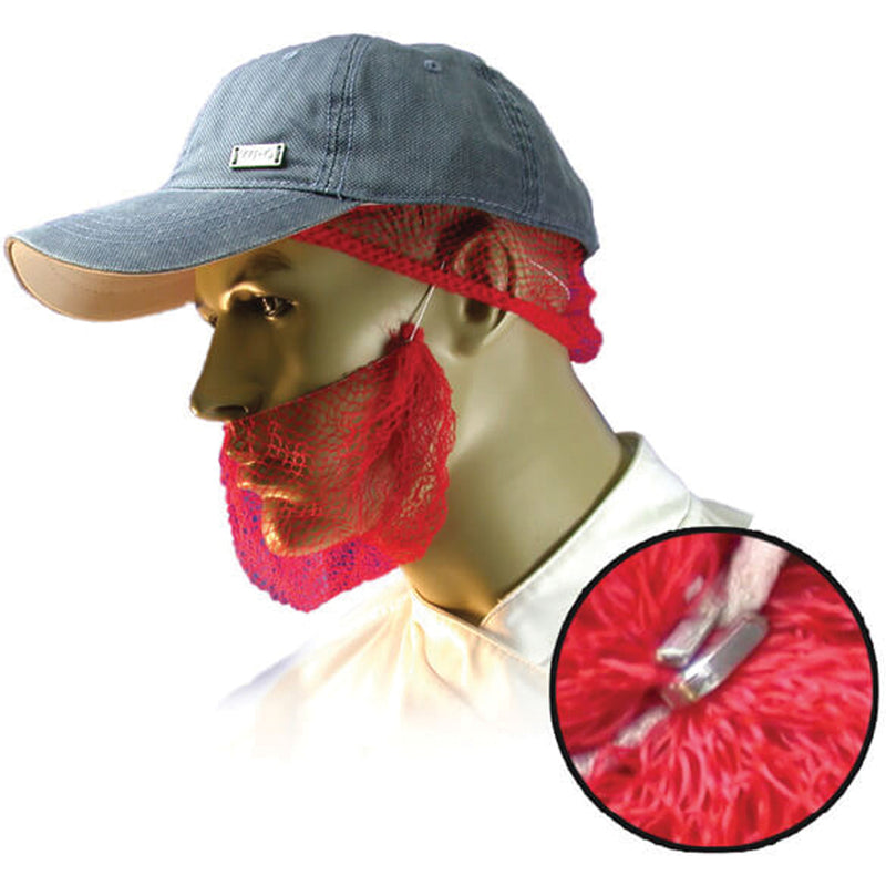 Filets à barbe jetables, polypropylène, rouge