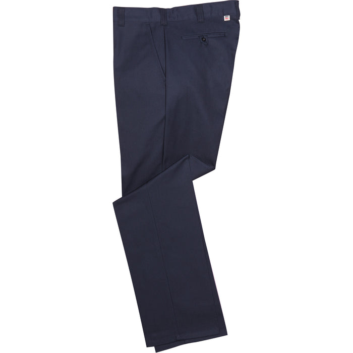 Regular Fit Twill Work Pants, Poly-Cotton, Navy Blue, Size 32, 32 Inseam