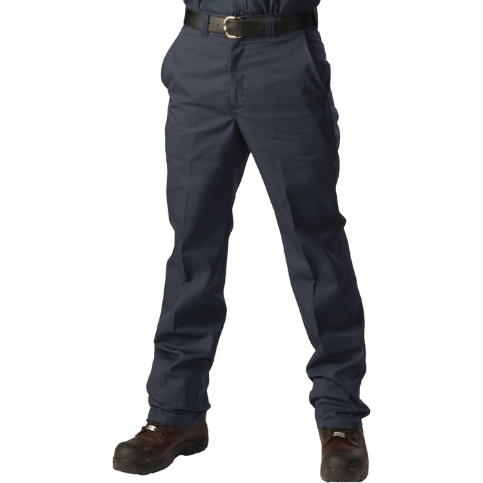 Regular Fit Twill Work Pants, Poly-Cotton, Navy Blue, Size 32, 32 Inseam