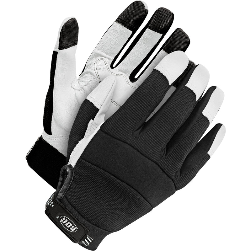 Gants de mécanicien, paume en cuir pleine fleur, taille S