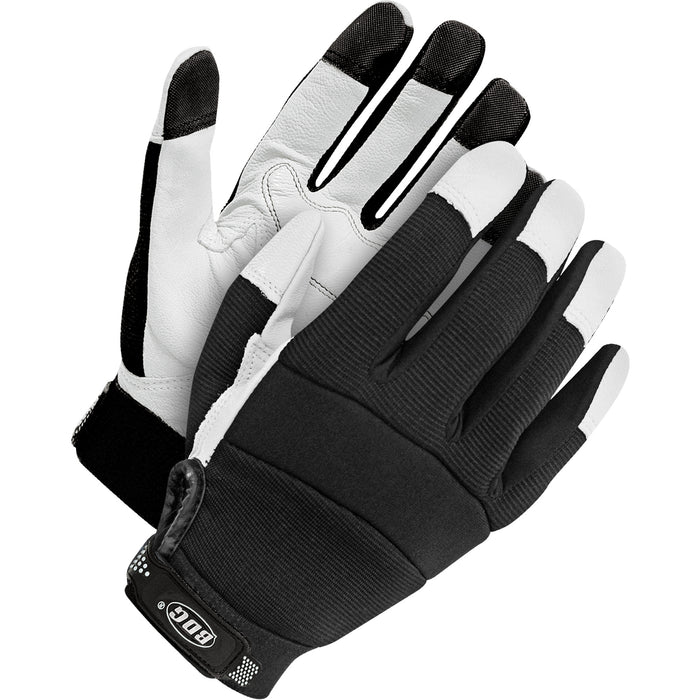Mechanic's Gloves, Grain Leather Palm, Size Small