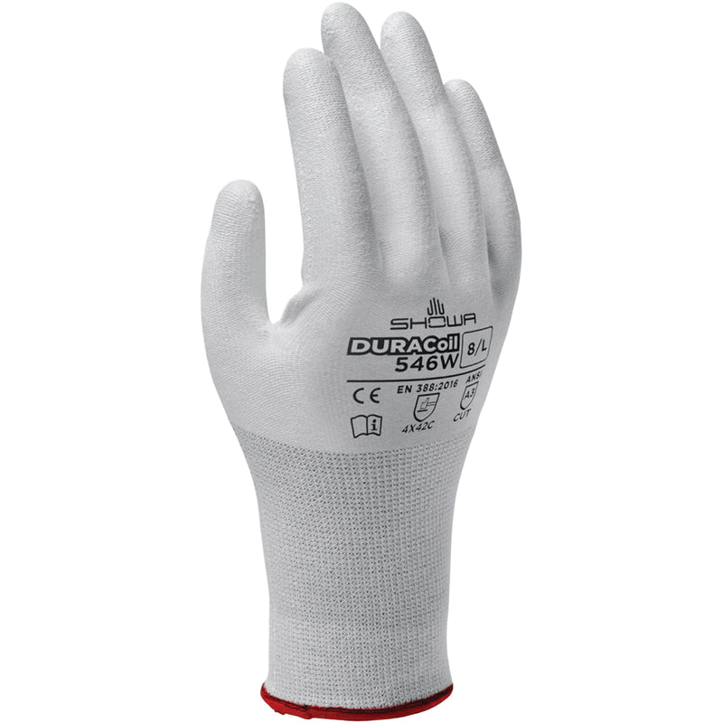 Gants résistants aux coupures 546W, taille XL/9, calibre 13, revêtement polyuréthane, coque en HPPE, normes ANSI/ISEA 105 niveau 3/EN 388 niveau C